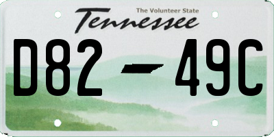 TN license plate D8249C