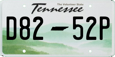TN license plate D8252P