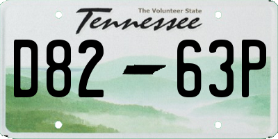TN license plate D8263P