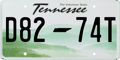 TN license plate D8274T
