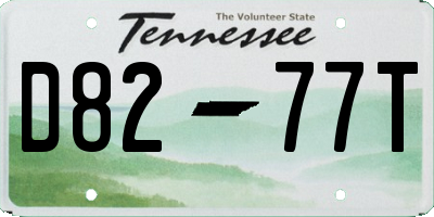 TN license plate D8277T