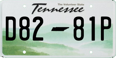 TN license plate D8281P