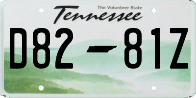 TN license plate D8281Z