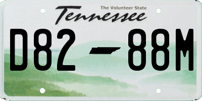 TN license plate D8288M