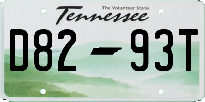 TN license plate D8293T
