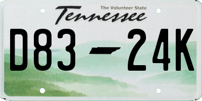 TN license plate D8324K