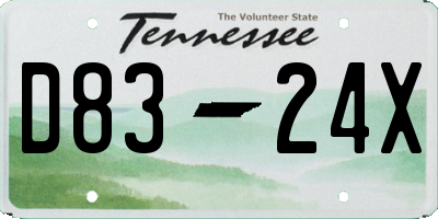 TN license plate D8324X