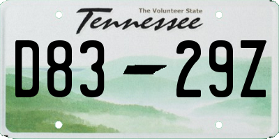 TN license plate D8329Z