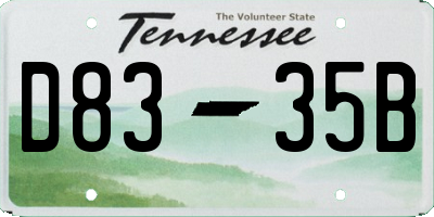 TN license plate D8335B
