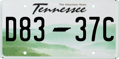 TN license plate D8337C