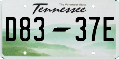 TN license plate D8337E