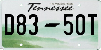 TN license plate D8350T