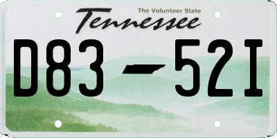TN license plate D8352I
