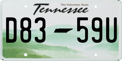 TN license plate D8359U