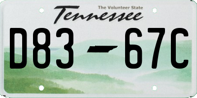 TN license plate D8367C