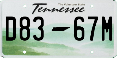 TN license plate D8367M