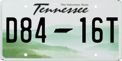 TN license plate D8416T
