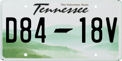 TN license plate D8418V