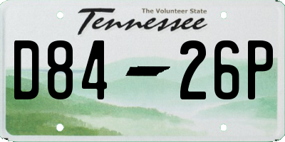 TN license plate D8426P