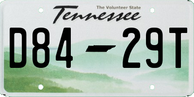TN license plate D8429T