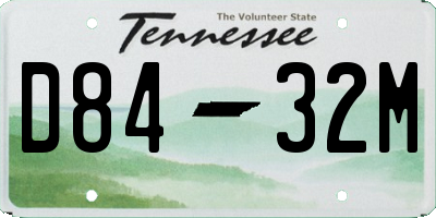 TN license plate D8432M