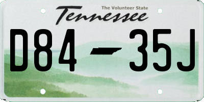 TN license plate D8435J
