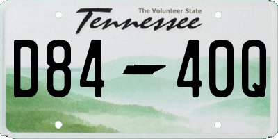 TN license plate D8440Q