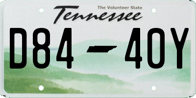 TN license plate D8440Y