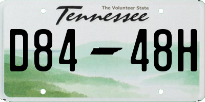 TN license plate D8448H