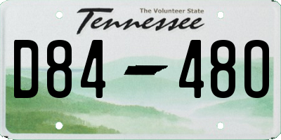 TN license plate D8448O