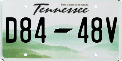 TN license plate D8448V