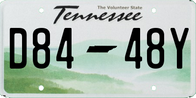 TN license plate D8448Y