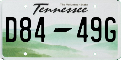 TN license plate D8449G