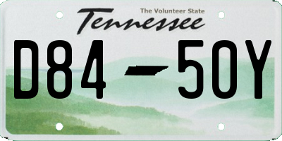 TN license plate D8450Y