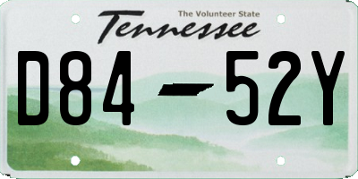 TN license plate D8452Y