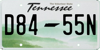 TN license plate D8455N