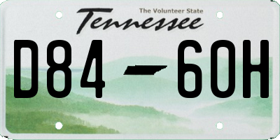 TN license plate D8460H
