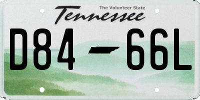 TN license plate D8466L