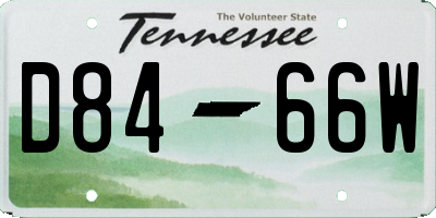 TN license plate D8466W