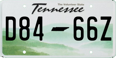 TN license plate D8466Z