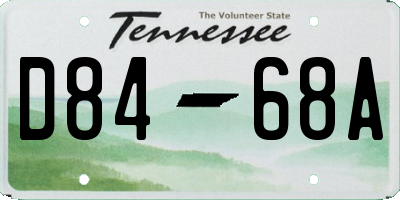 TN license plate D8468A
