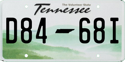 TN license plate D8468I