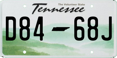 TN license plate D8468J