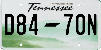 TN license plate D8470N