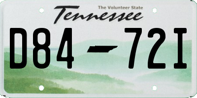 TN license plate D8472I