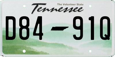 TN license plate D8491Q