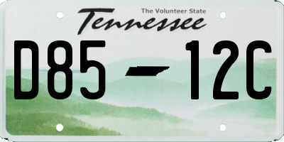 TN license plate D8512C
