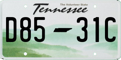 TN license plate D8531C