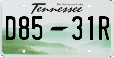 TN license plate D8531R