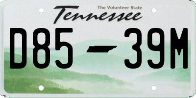 TN license plate D8539M